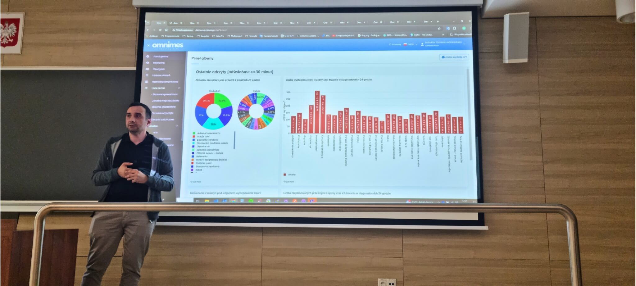 Okładka: Lecture at the Cracow University of Technology on the Use of AI and Big Data in Production Execution Systems